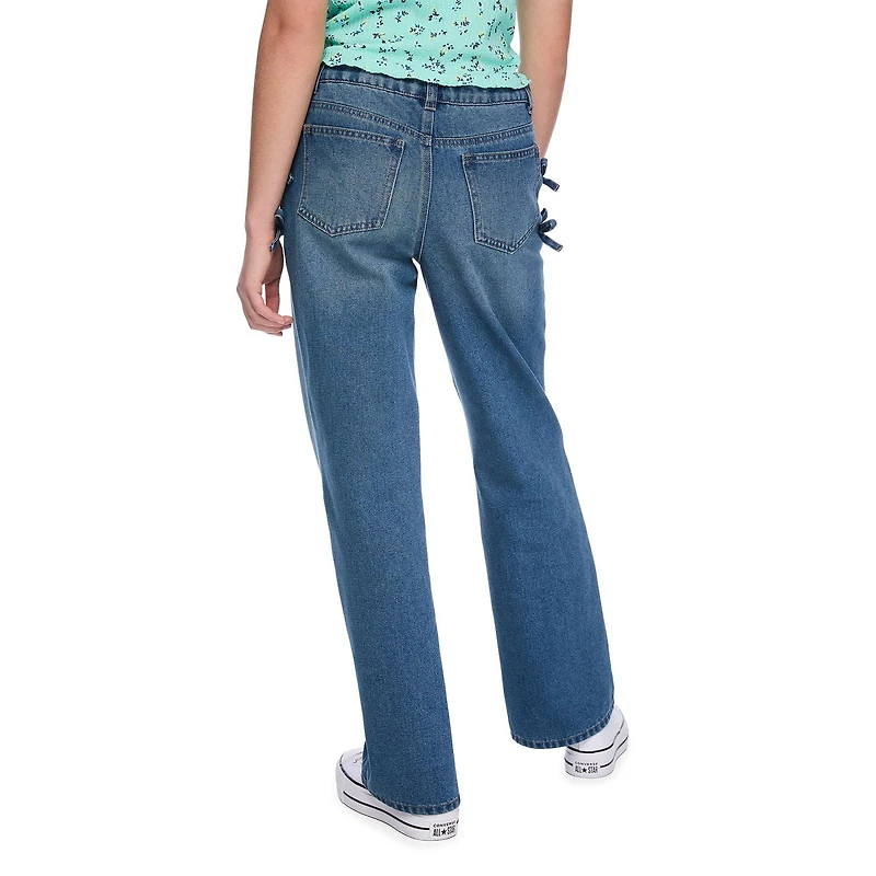 My Sister's Closet Girls' Wide Leg Bow Jean