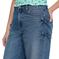Jean à jambe large avec boucles My Sister’s Closet pour filles