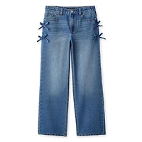 My Sister's Closet Girls' Wide Leg Bow Jean