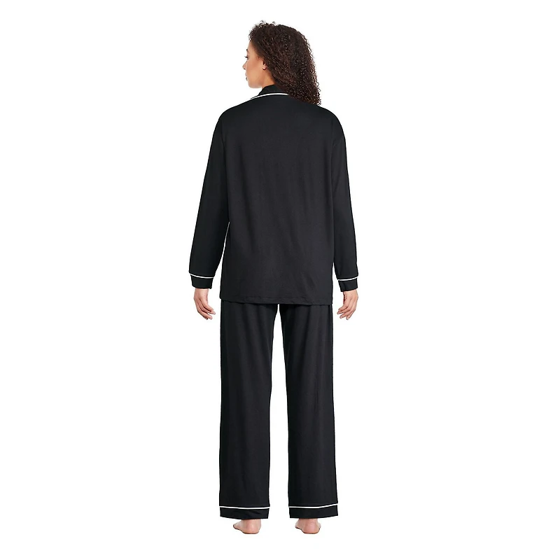 George Women's Notch Collar Pajama 2-piece Set