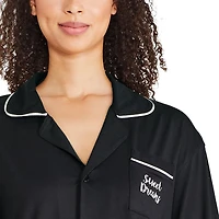 George Women's Notch Collar Pajama 2-piece Set