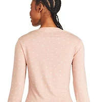 Chemise de nuit avec col henley George pour femmes