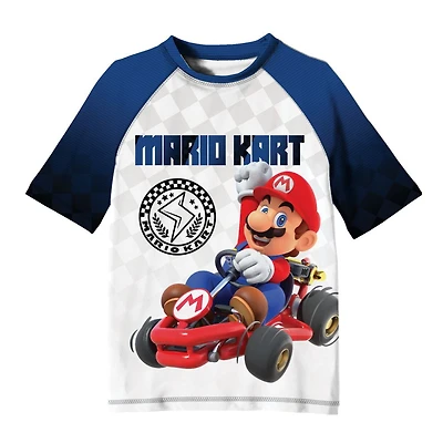 Mario Kart Boys Rashguard, Size XS-L