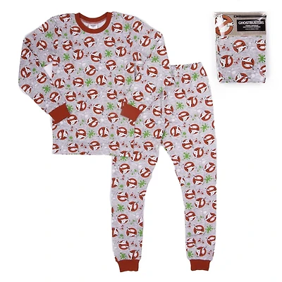 Ghostbusters Boy's 2-Piece Long Sleeve Thermal Pajama Set