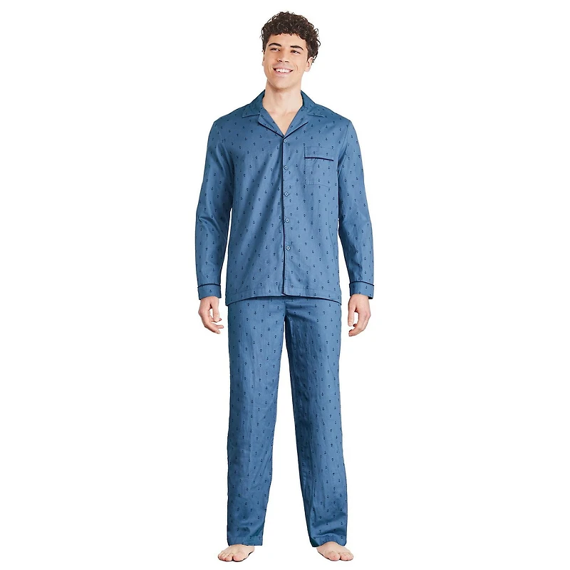 Pyjama 2 pièces avec haut à col cranté George pour hommes