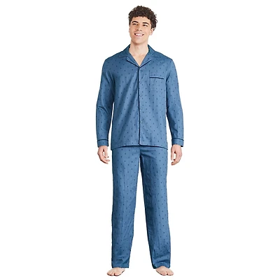 Pyjama 2 pièces avec haut à col cranté George pour hommes