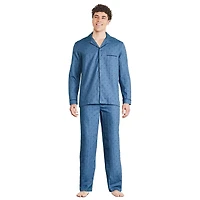 Pyjama 2 pièces avec haut à col cranté George pour hommes