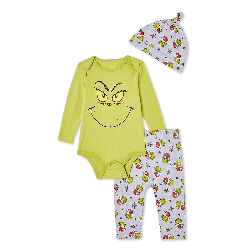 The Grinch Baby Girls' Bodysuit 3-Piece Set