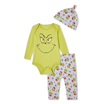 The Grinch Baby Girls' Bodysuit 3-Piece Set