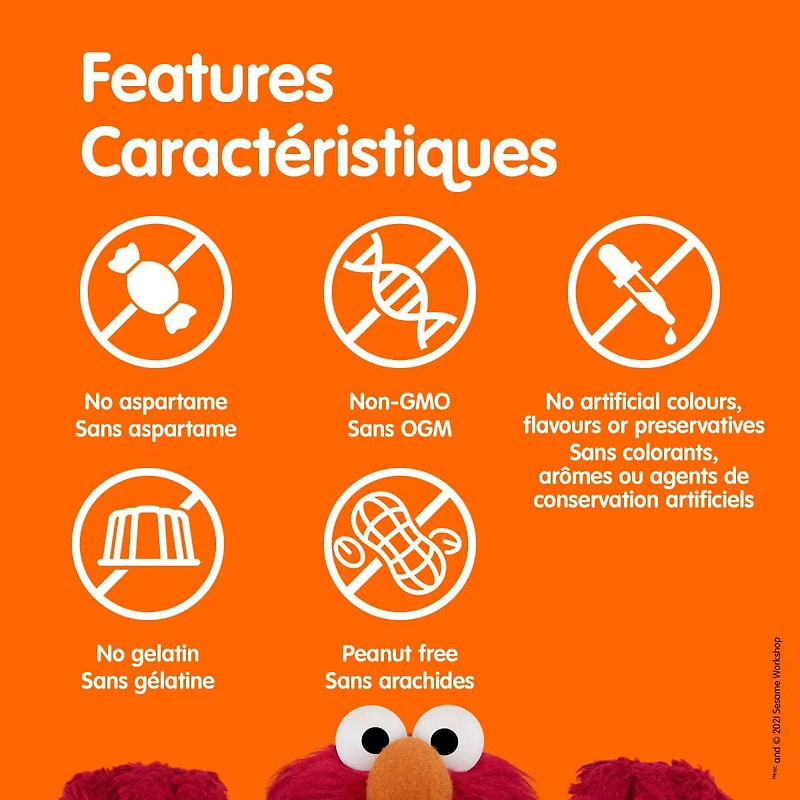 Sesame Street Daily Sunshine Vitamin D, 180 Vegetarian Gummies