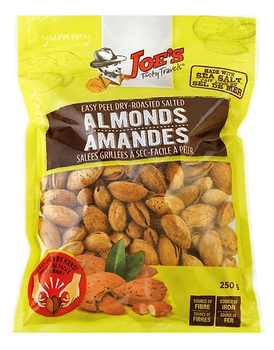 Joe's Tasty Travels Easy Peel-Dry Roasted Salted Almonds