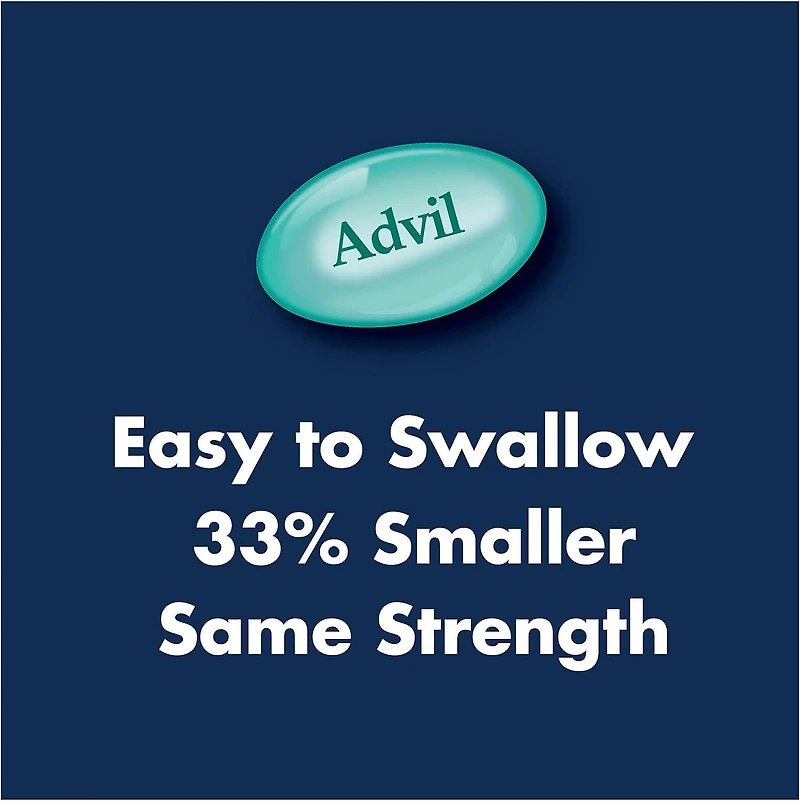 Advil Regular Strength Mini-Gels Ibuprofen Capsules for Headaches and Pain Relief, 200 mg, 110 Count