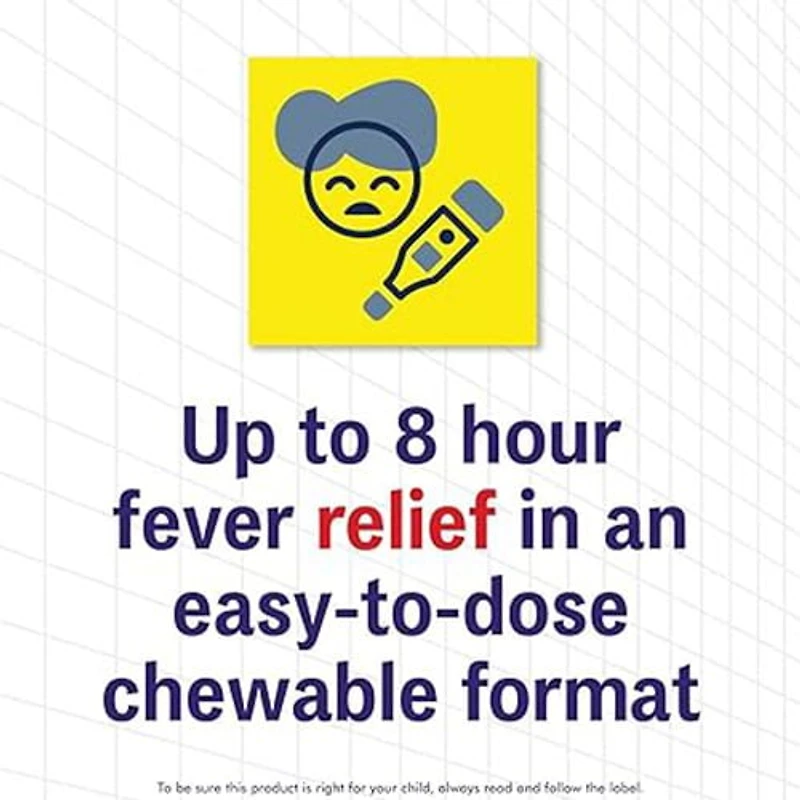 Junior Strength Advil Pain Reliever and Fever Reducer Ibuprofen Chewable Tablets, Grape, 40 Count, 40 count