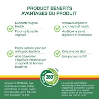 Jamieson capsules probiotiques pour femmes, 7 milliards UFC, 45 capsules