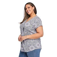 Haut plissé imprimé Lane Bryant Plus pour femmes