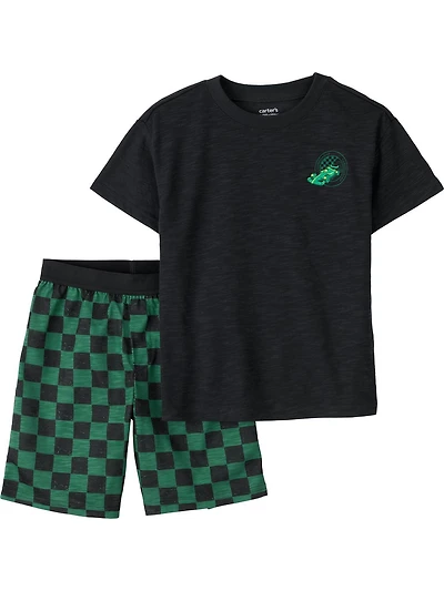 Carter's Child of Mine Boys 2PC Pajama Set - Green Check