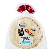 Pita blanc de style arabe Mon marché fraîcheur 5 morceaux, total de 330 g