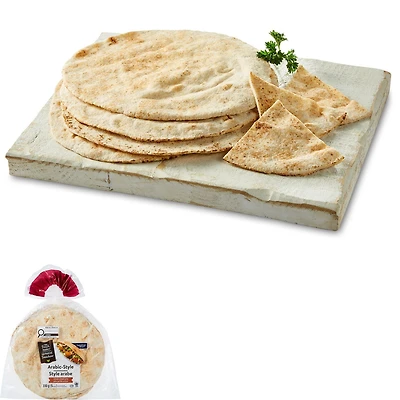 Pita au blé entier de style arabe Mon marché fraîcheur 5 morceaux, total de 330 g