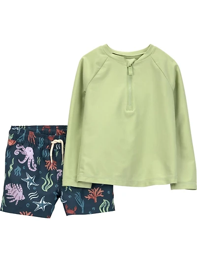 Carter's Child of Mine TB 2PC Swimsuit Set - Navy Sea Creatures