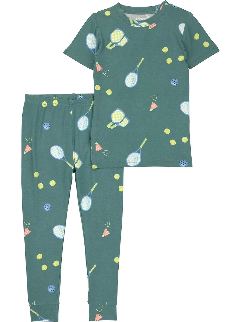 Pyjama deux pièces Carter's Child of Mine - Vert (motif raquettes de squash)