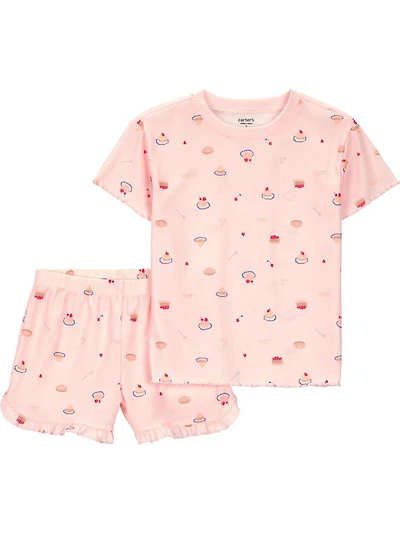 Carter's Child of Mine Girls 2PC Pajama Set - Pink Dessert