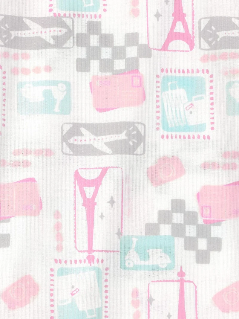 Carter's Child of Mine Girls 2PC Pajama Set - Pink Paris