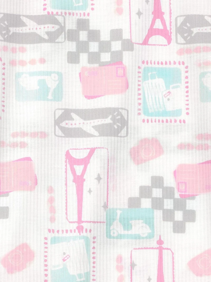 Carter's Child of Mine Girls 2PC Pajama Set - Pink Paris