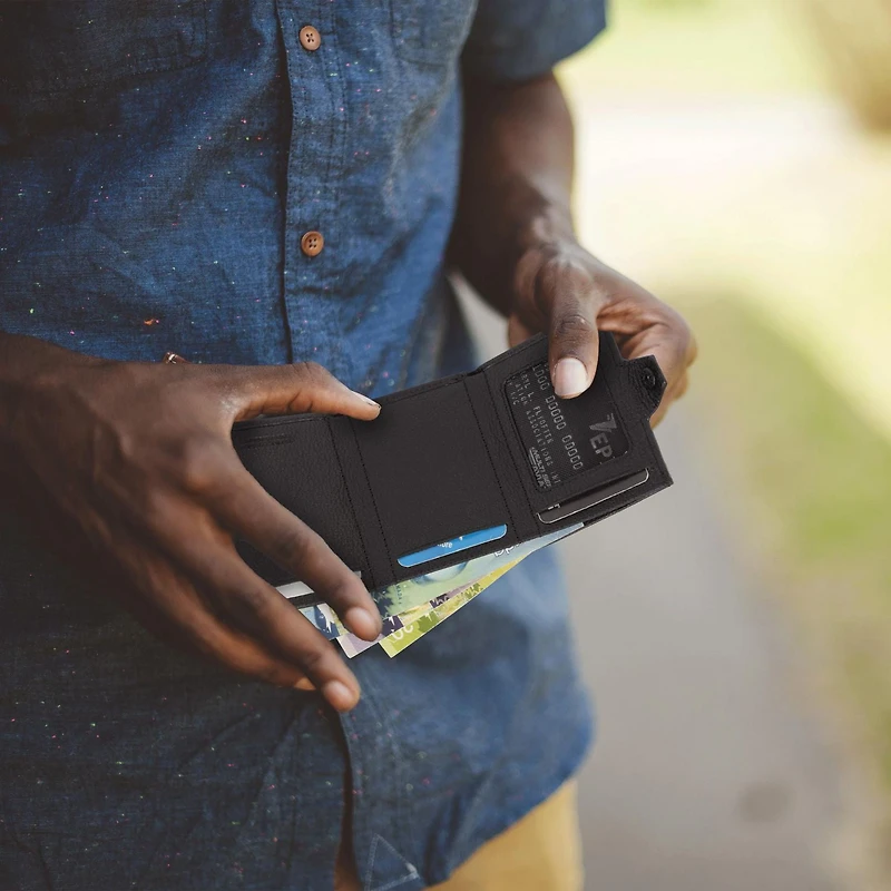 R70 Triptyque Compact À Deux Volets, Anti-Rfid Étui pour cartes triptyque.