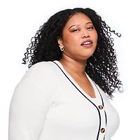 Cardigan à blocs de couleurs Lane Bryant Plus pour femmes