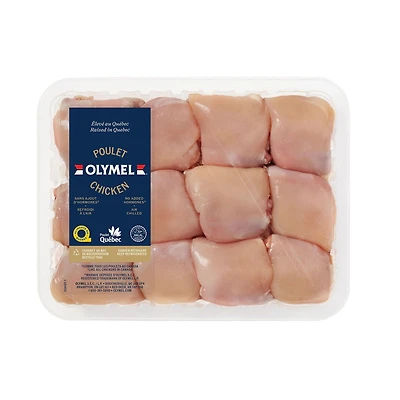 Hauts de cuisses de poulet désossées Halal Olymel, Poids Variable, 0.89 - 1.13 KG