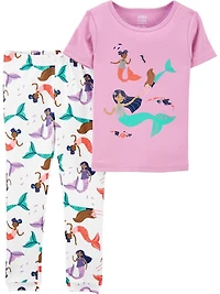 Child of Mine made by Carter's Infant Girl' Cotton 2-piece Pyjama - Mermaid