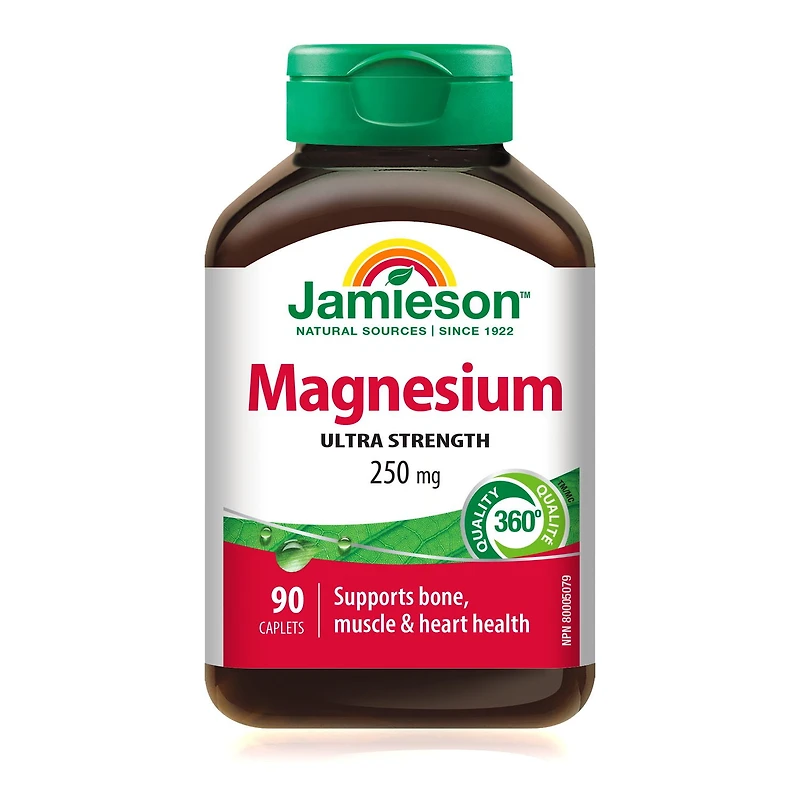 Jamieson Caplets de Magnésium 250 mg Puissance élevée 90 caplets