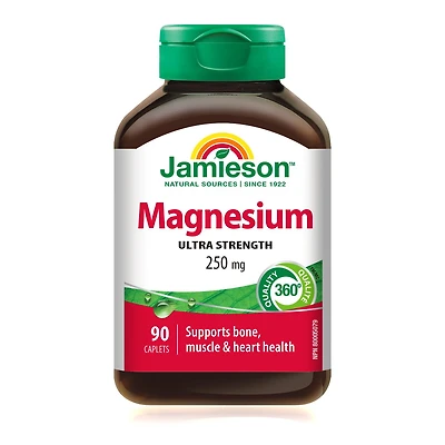 Jamieson Caplets de Magnésium 250 mg Puissance élevée 90 caplets