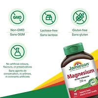 Jamieson Caplets de Magnésium 250 mg Puissance élevée 90 caplets