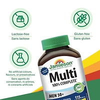 Jamieson multivitamine 100 % complète hommes 50 ans et plus, 115 caplets