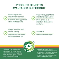 Jamieson 100% Complete Multivitamin For Men 50+, with Siberian Ginseng, Lutein, and More Magnesium. Supports Immunity, Energy, Overall Health, Eye Support, and Bone Health, Gluten-Free, One Per Day, 160 Caplets, 160 Caplets