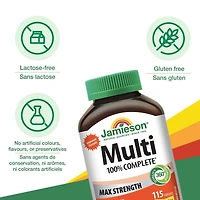 Jamieson Multivitamine complète à 100 % Max Force 115 caplets