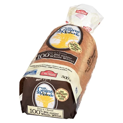 Les Grains St-Méthode 100 % whole wheat sliced bread