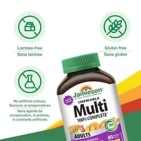 Jamieson multivitamine 100 % complète à croquer, 80 caplets