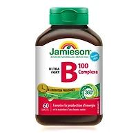 Jamieson Vitamin B100 Timed Release Caplets, 100 mg, 100 Count, 60 Capsules