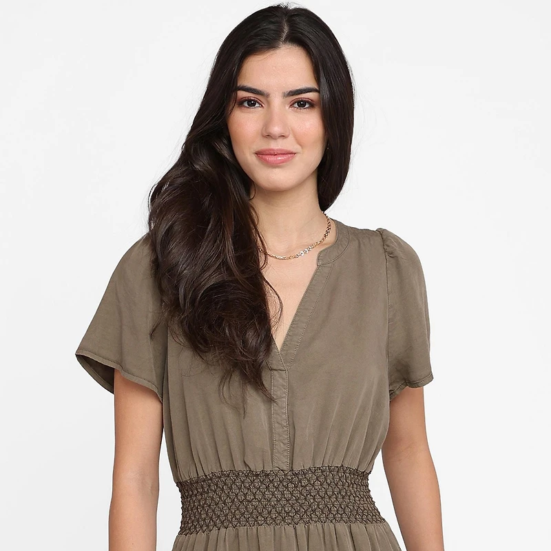 Devoted Women's, Tencel Smocked Dress Sizes XS-XL
