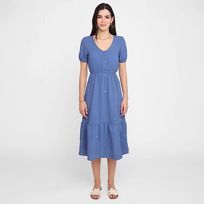 Devoted Women's, Embroidered Dress, Sizes XS-XL