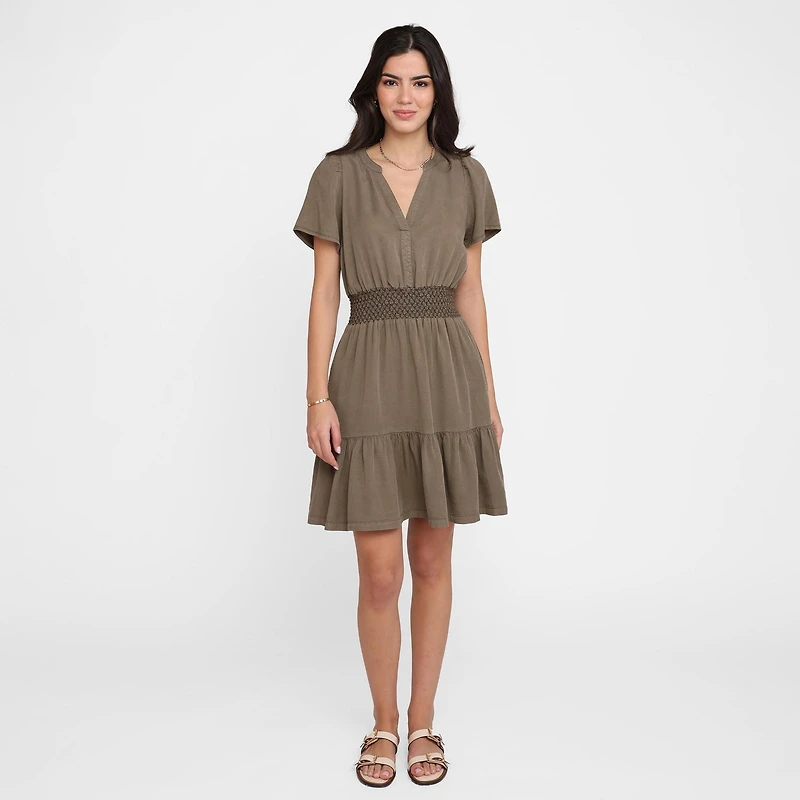 Devoted Women's, Tencel Smocked Dress Sizes XS-XL