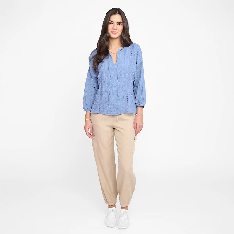 Devoted Women's, Crinkled Blouse Sizes XS-XL