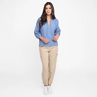 Devoted Women's, Crinkled Blouse Sizes XS-XL