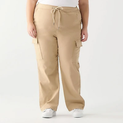 DV Relaxed fit high rise cargo pant with elastic waistband