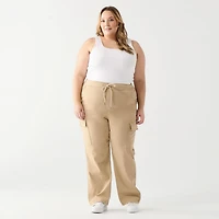 DV Relaxed fit high rise cargo pant with elastic waistband