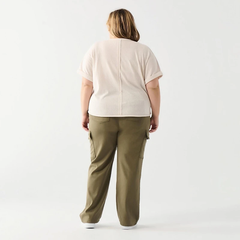 DV Relaxed fit high rise cargo pant with elastic waistband