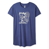 Chemise de nuit à encolure ras du cou George Plus pour femmes