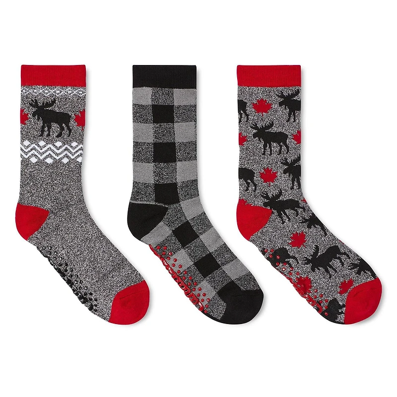 Lot de 3 paires de mi-chaussettes Canadiana pour hommes